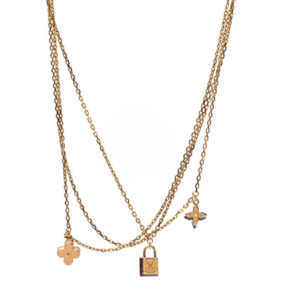 Louis Vuitton Sweet Charms Tiered Necklace Gold 1 of 6