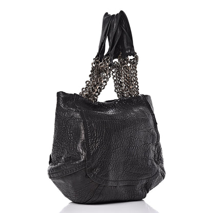 Jimmy Choo Washed Lambskin Chain Tote Black 3 of 12