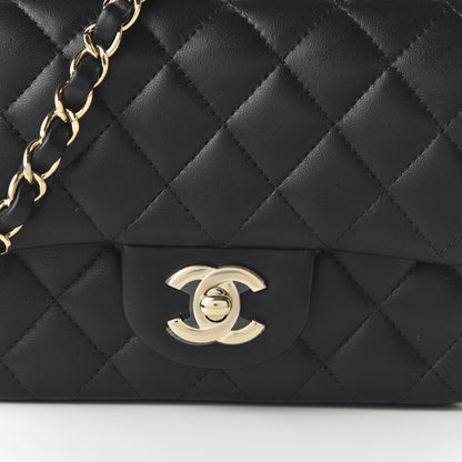 Chanel Lambskin Quilted Mini Square Flap Black 10 of 10