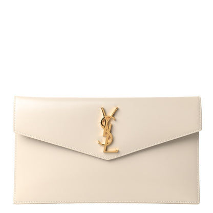 Saint Laurent Smooth Shiny Calfskin Uptown Pouch Crema Soft 1 of 11