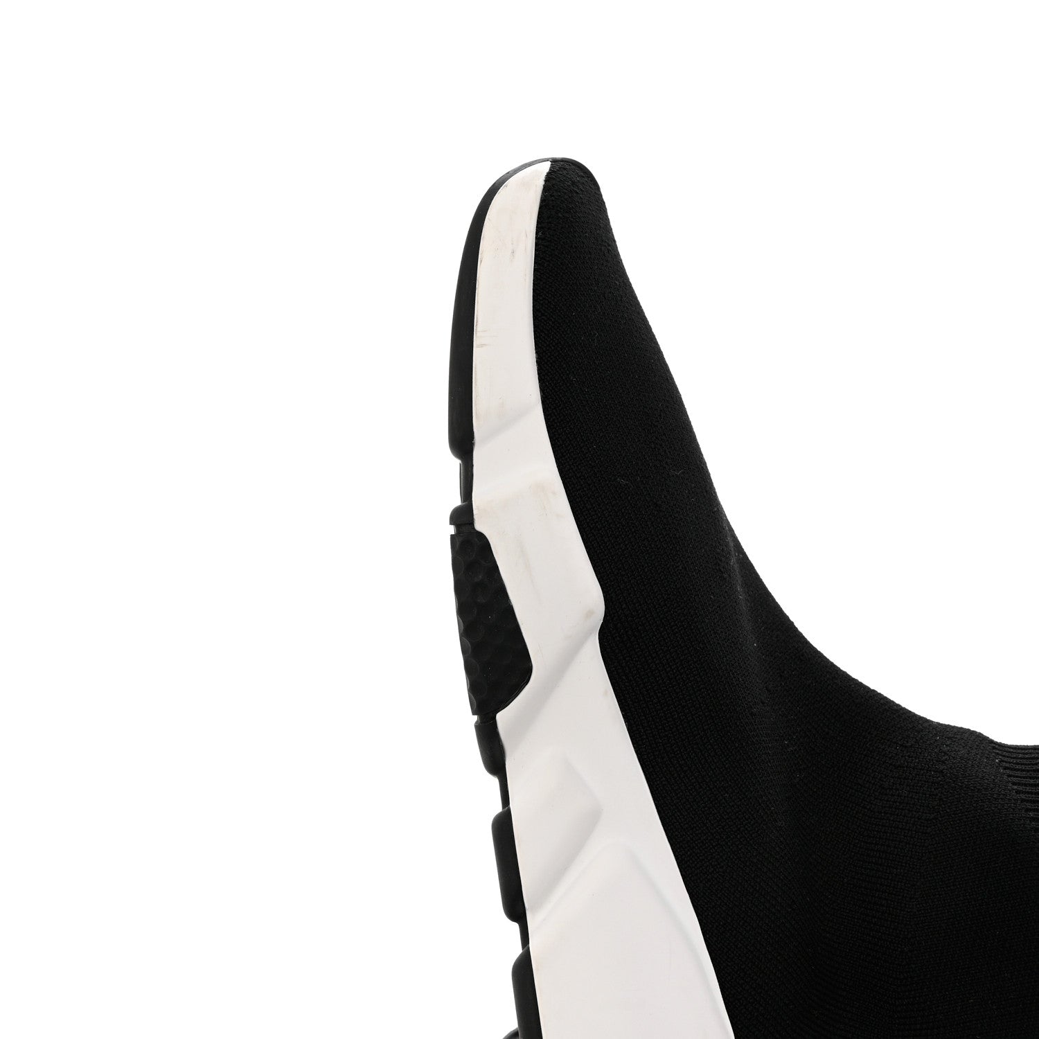 Balenciaga Neoprene Knit Womens Speed Sneakers 38 Black White 10 of 11