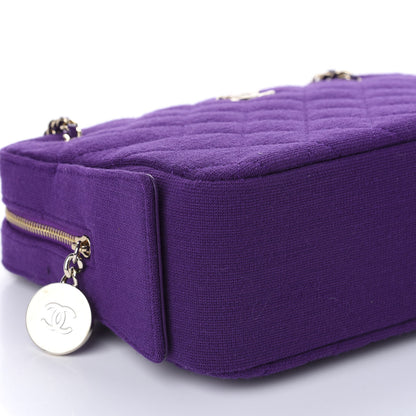 Chanel Jersey Quilted Camera Case Purple 7 of 12