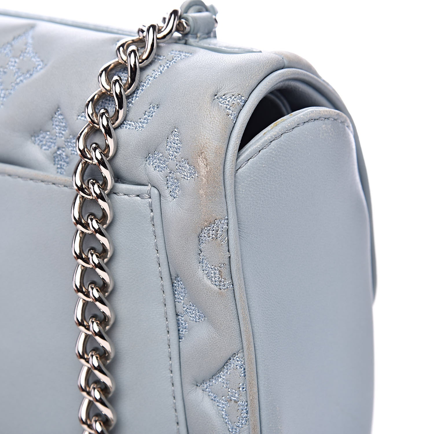 Louis Vuitton Lambskin Mama Broderie Pochette Blue 12 of 16