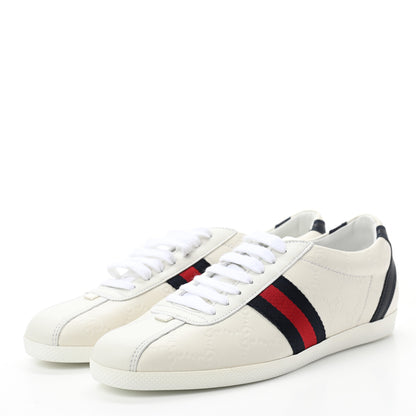 Gucci Guccissima Womens Web Sneakers 38 White 3 of 8