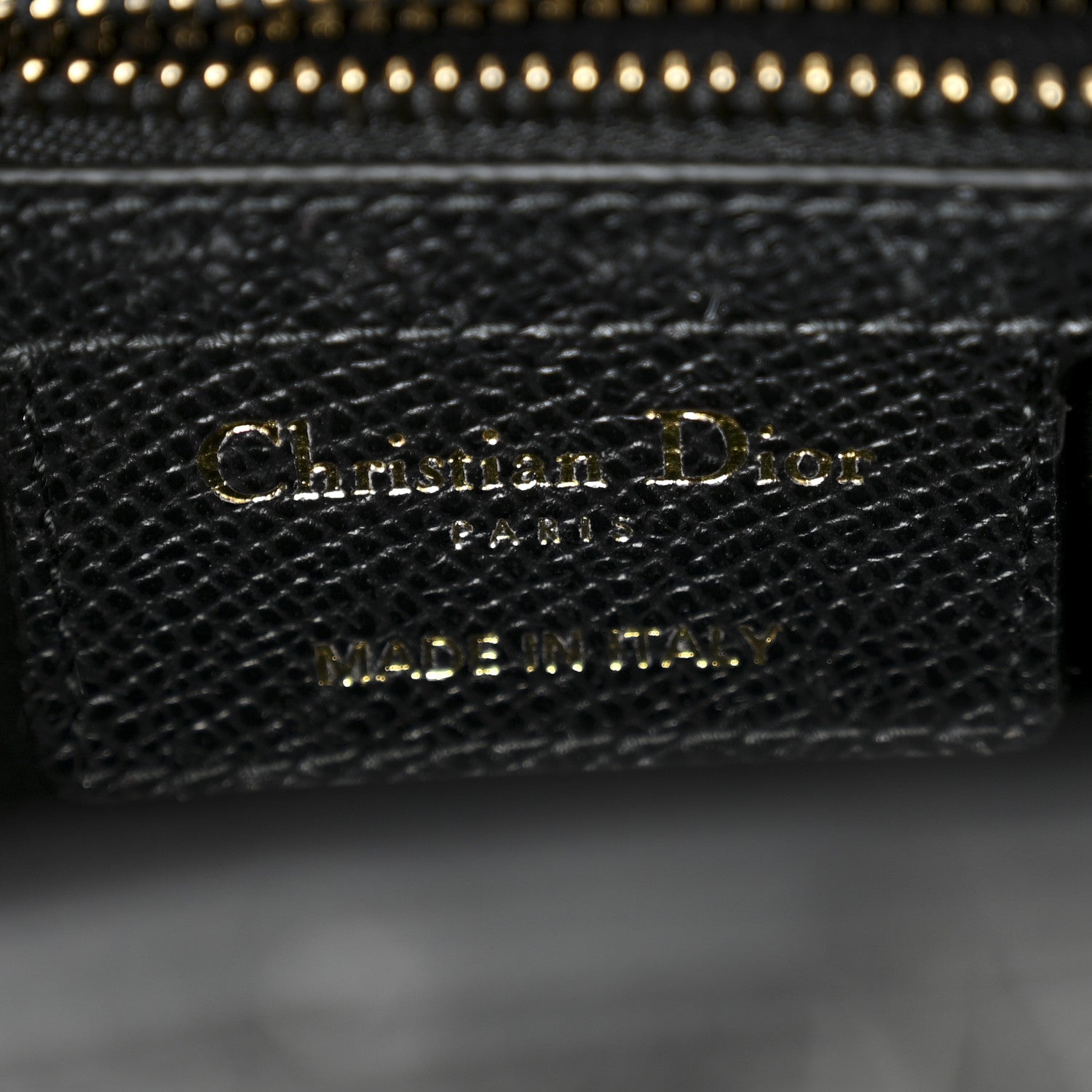 Christian Dior Grained Calfskin Saddle Bag With Strap Black 6 of 11