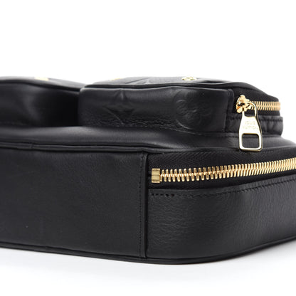 Louis Vuitton Calfskin Monogram Embossed Utility Crossbody Black 7 of 9