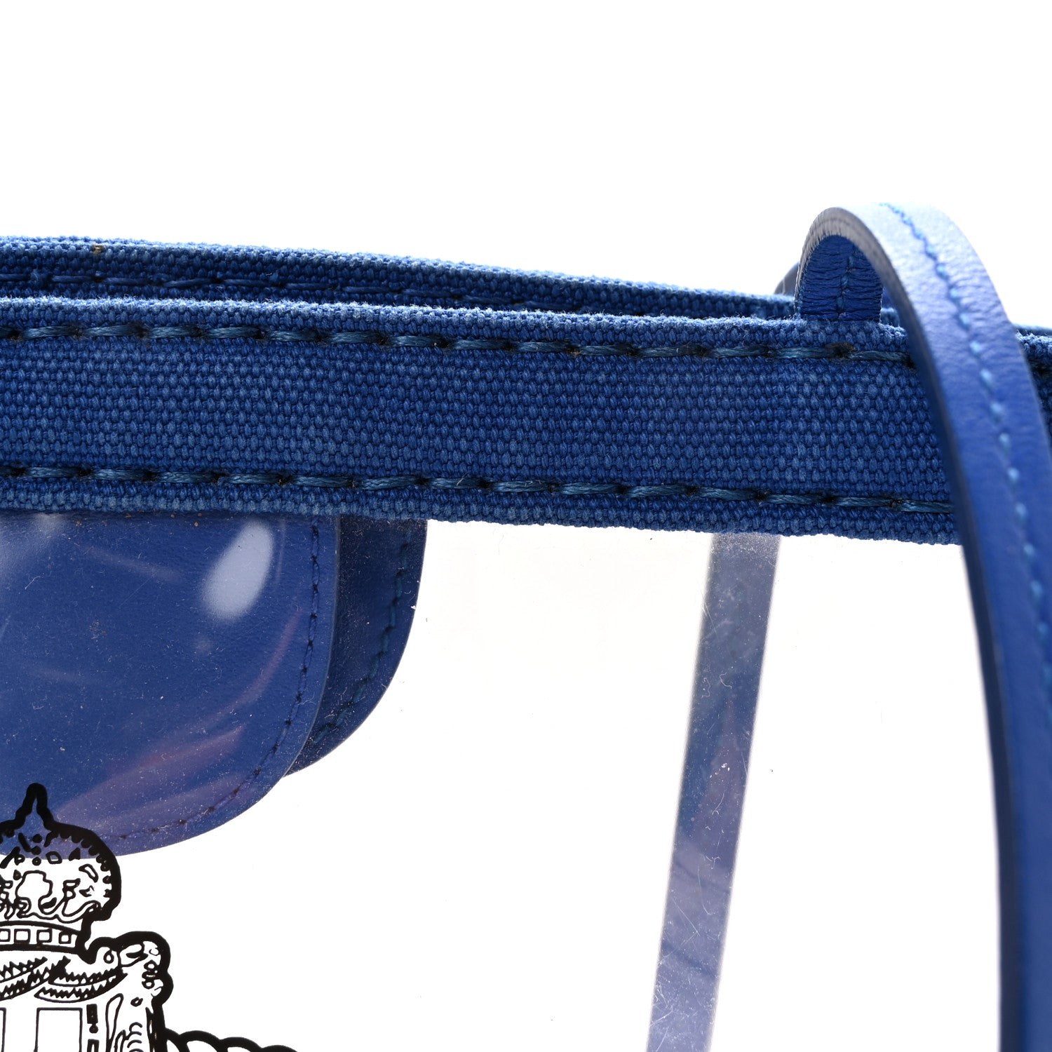 Prada PVC Canapa Tote Cobalto 8 of 10