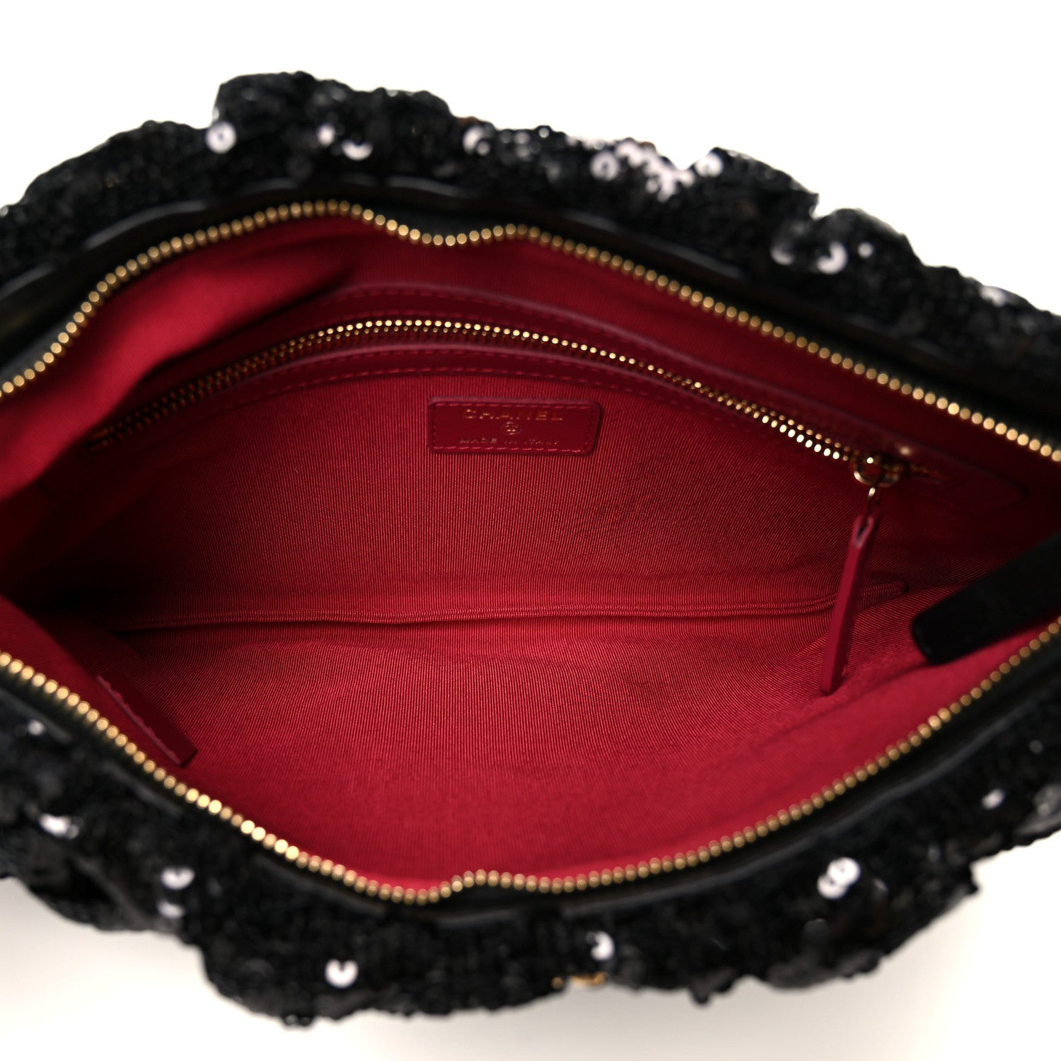 Chanel Sequins Quilted Large Chanel 19 Pouch Black 5 of 8