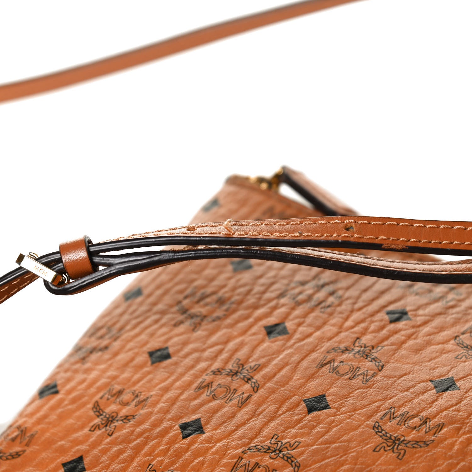 MCM Visetos Crossbody Pouch Cognac 29 of 29