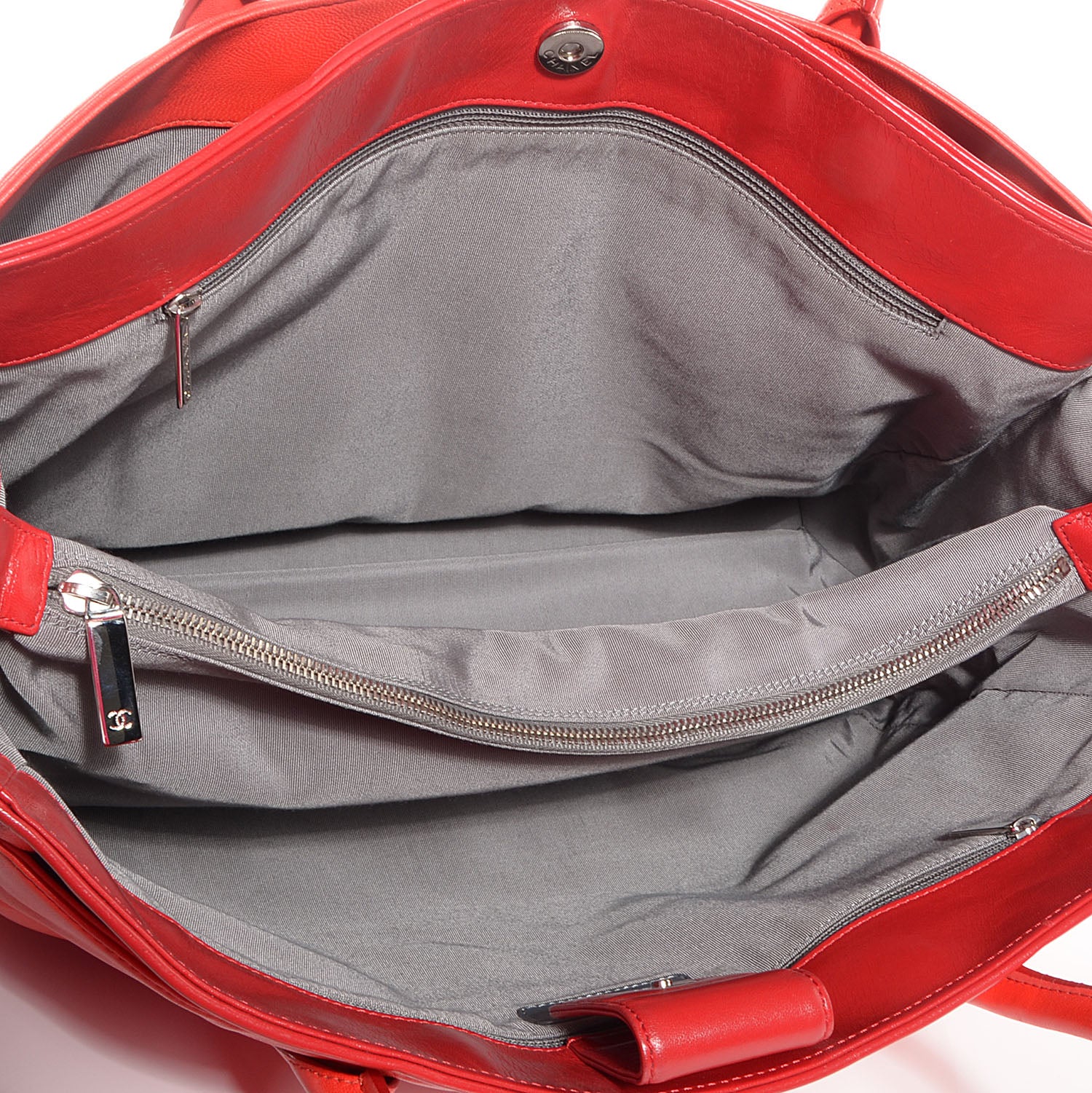 Chanel Lambskin Executive Cerf Shopper Tote Red 5 of 7