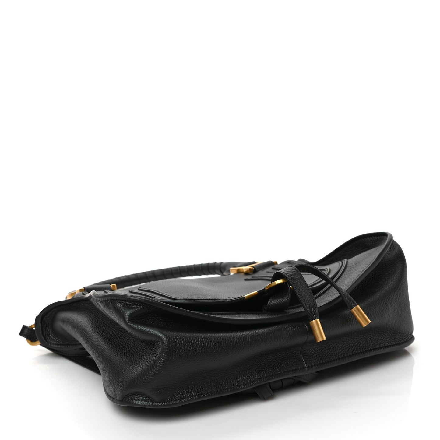 Calfskin Medium Marcie Satchel Black