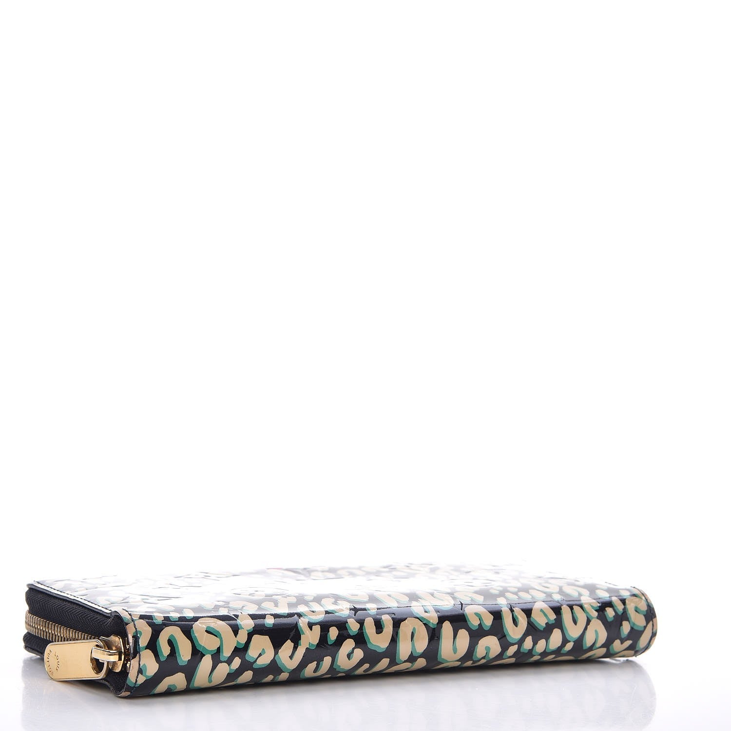 Louis Vuitton Vernis Leopard Zippy Wallet Blue Infini 4 of 7