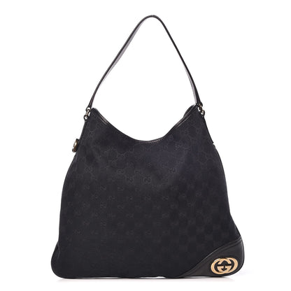 Gucci Monogram Medium New Britt Hobo Black 1 of 8