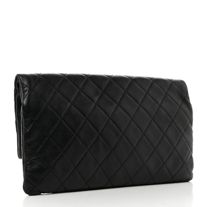 Chanel Lambskin Quilted CC Beauty Clutch Black 3 of 8