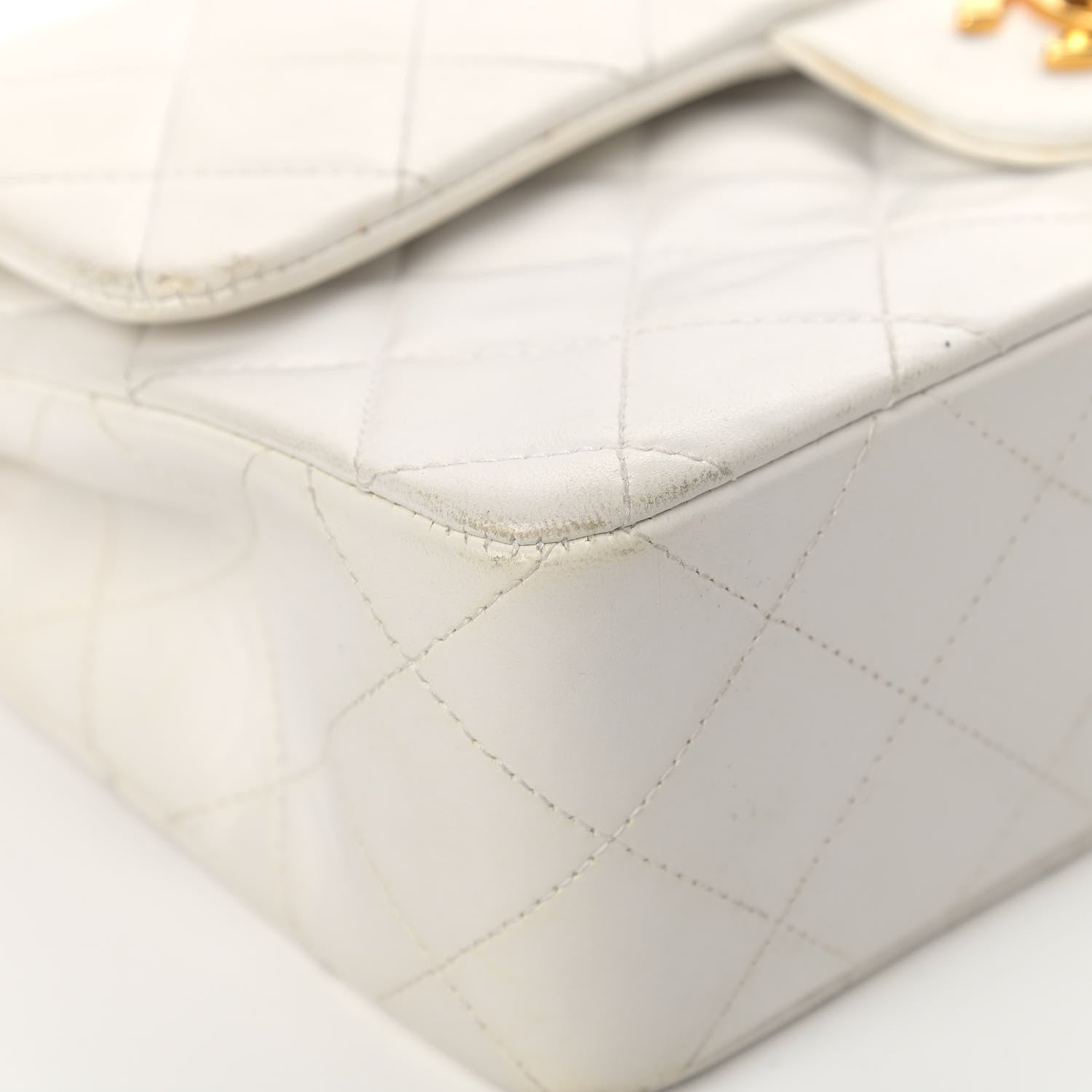 Chanel Lambskin Quilted Small Double Flap White 9 of 23