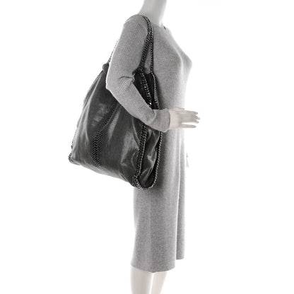 Stella McCartney Eco Python Embossed Big Falabella Tote Grey 2 of 6