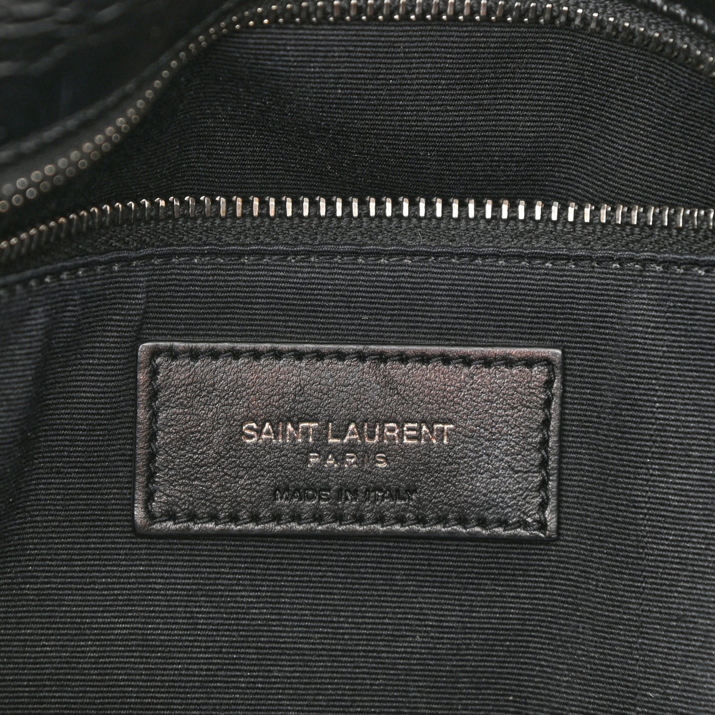 Crinkled Calfskin Matelasse Monogram Medium Niki Chain Satchel Black