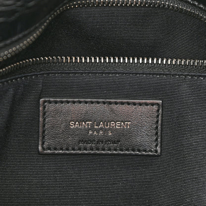 Saint Laurent Crinkled Calfskin Matelasse Monogram Medium Niki Chain Satchel Black 6 of 11