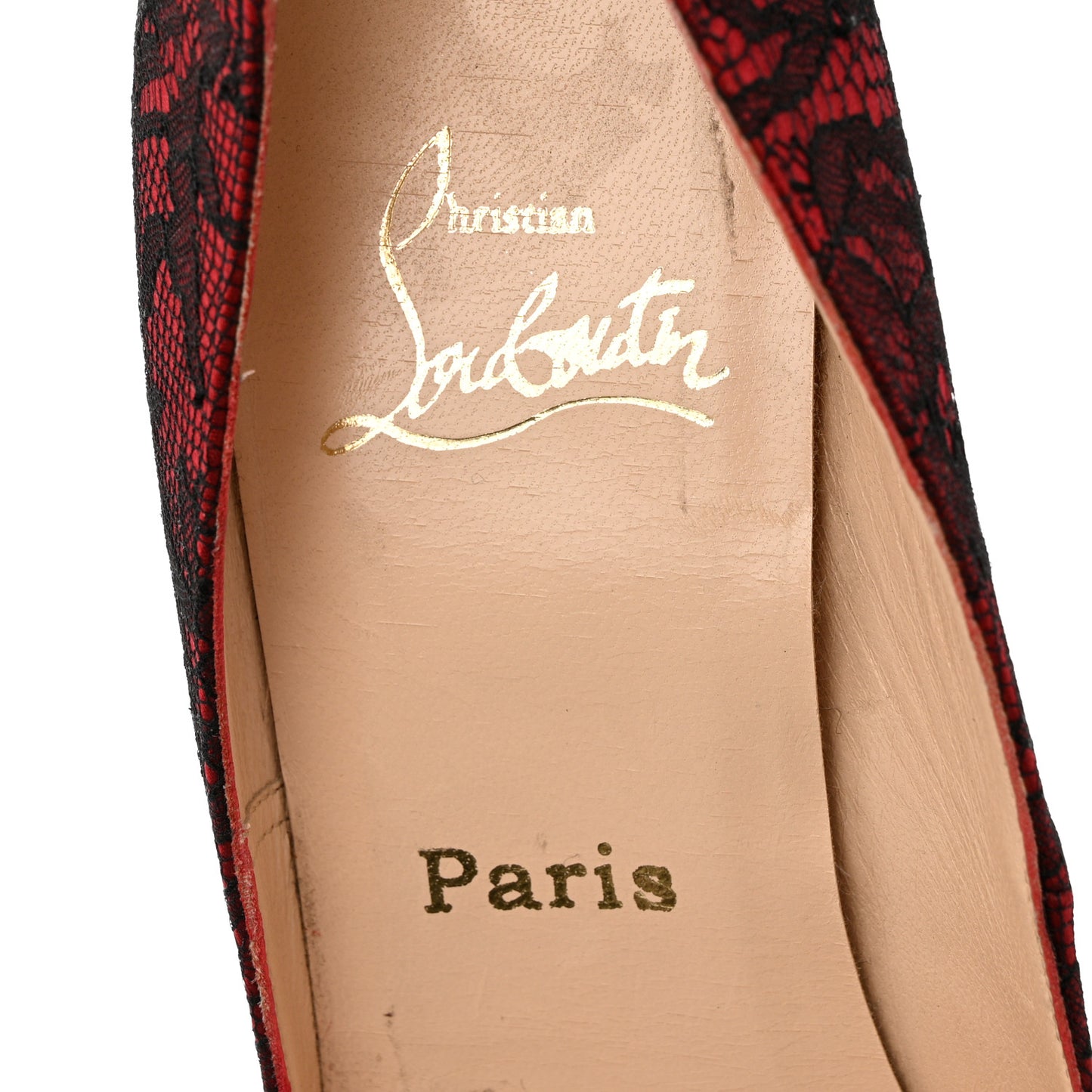 Lace Pigalle Follies 100 Pumps 38 Red