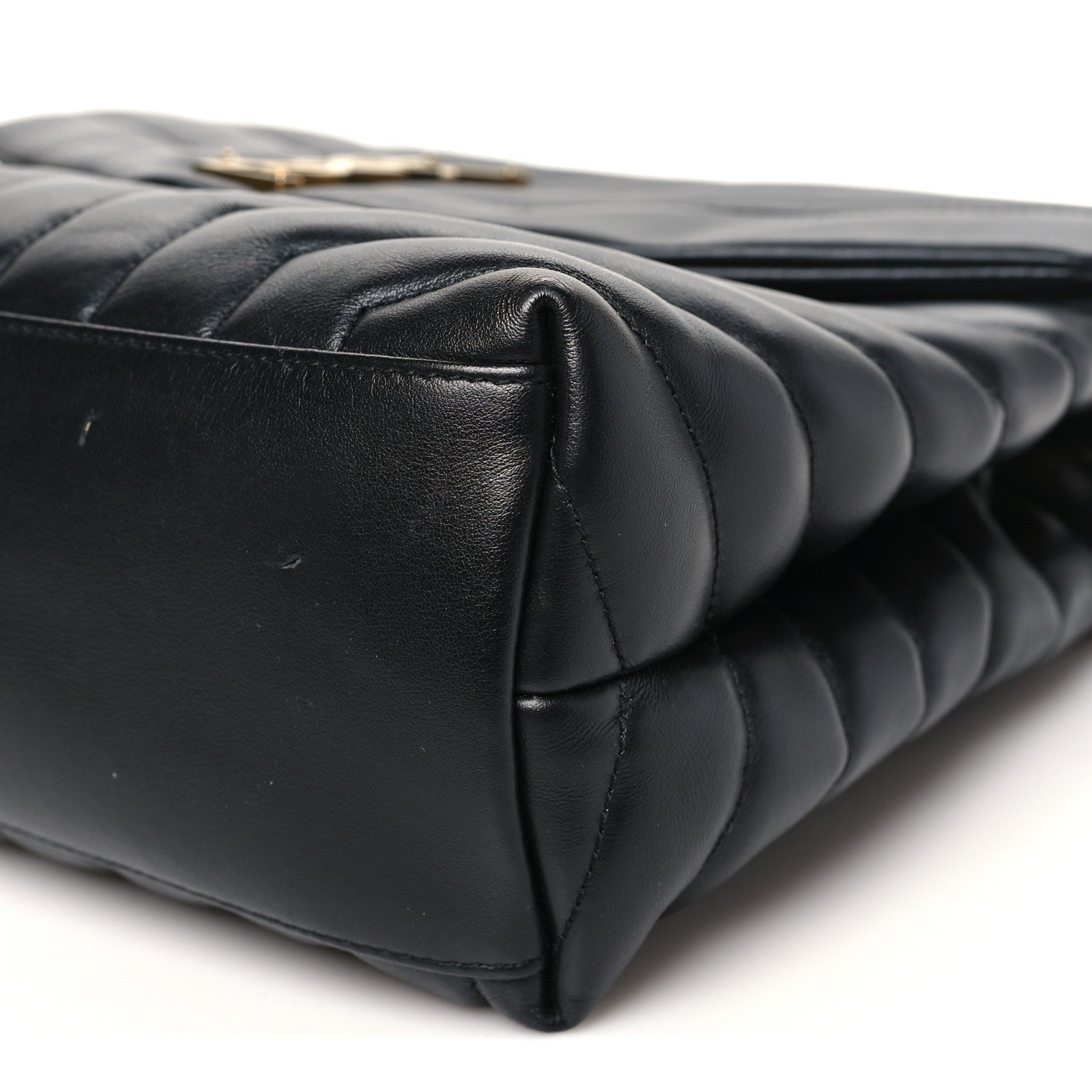 Saint Laurent Calfskin Y Quilted Monogram Medium Loulou Chain Satchel Black 9 of 9