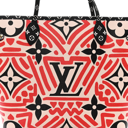 Louis Vuitton LOUIS VUITTON Monogram Giant Crafty Neverfull MM Creme Rouge Black 8 of 11