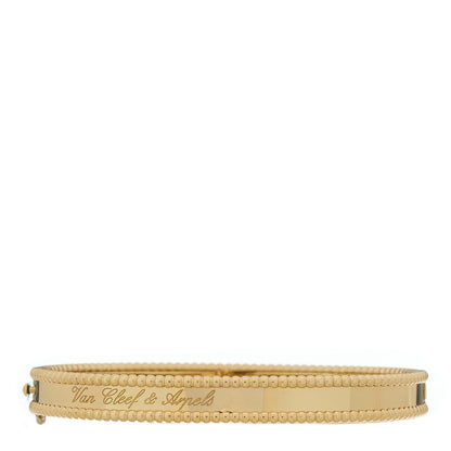 Van Cleef & Arpels 18K Yellow Gold Perlee Signature Bangle Bracelet XL 2 of 4