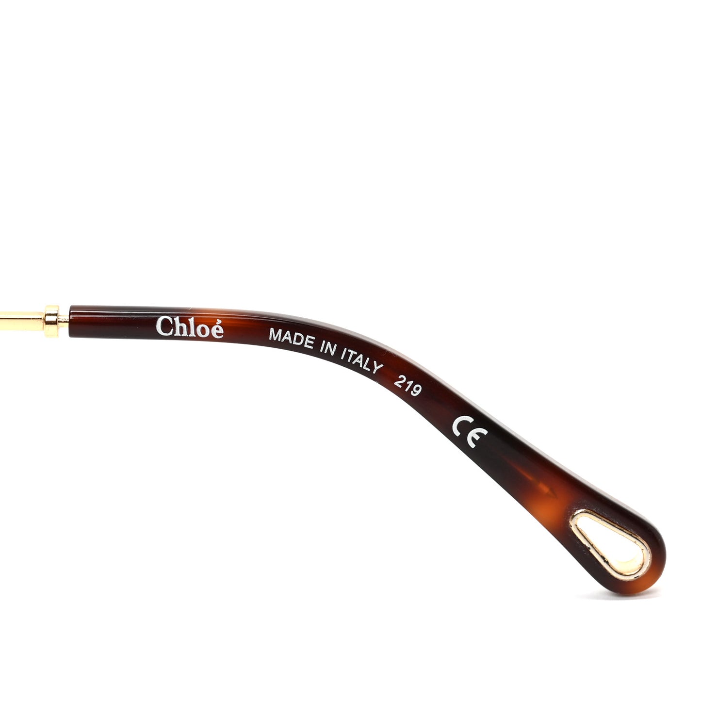 Rosie Bevelled Round Sunglasses CE143S Gold Gradient Brown