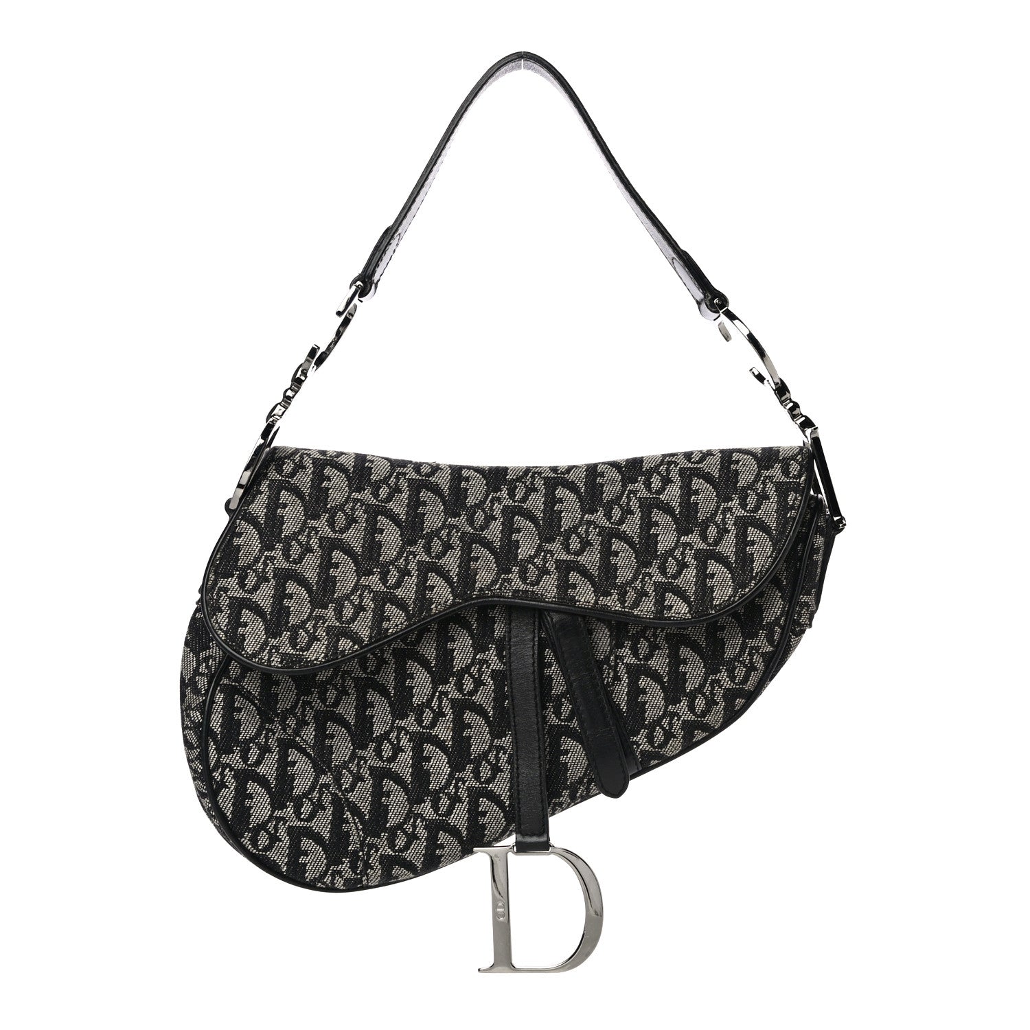 Christian Dior Monogram Saddle Bag Black 1 of 14