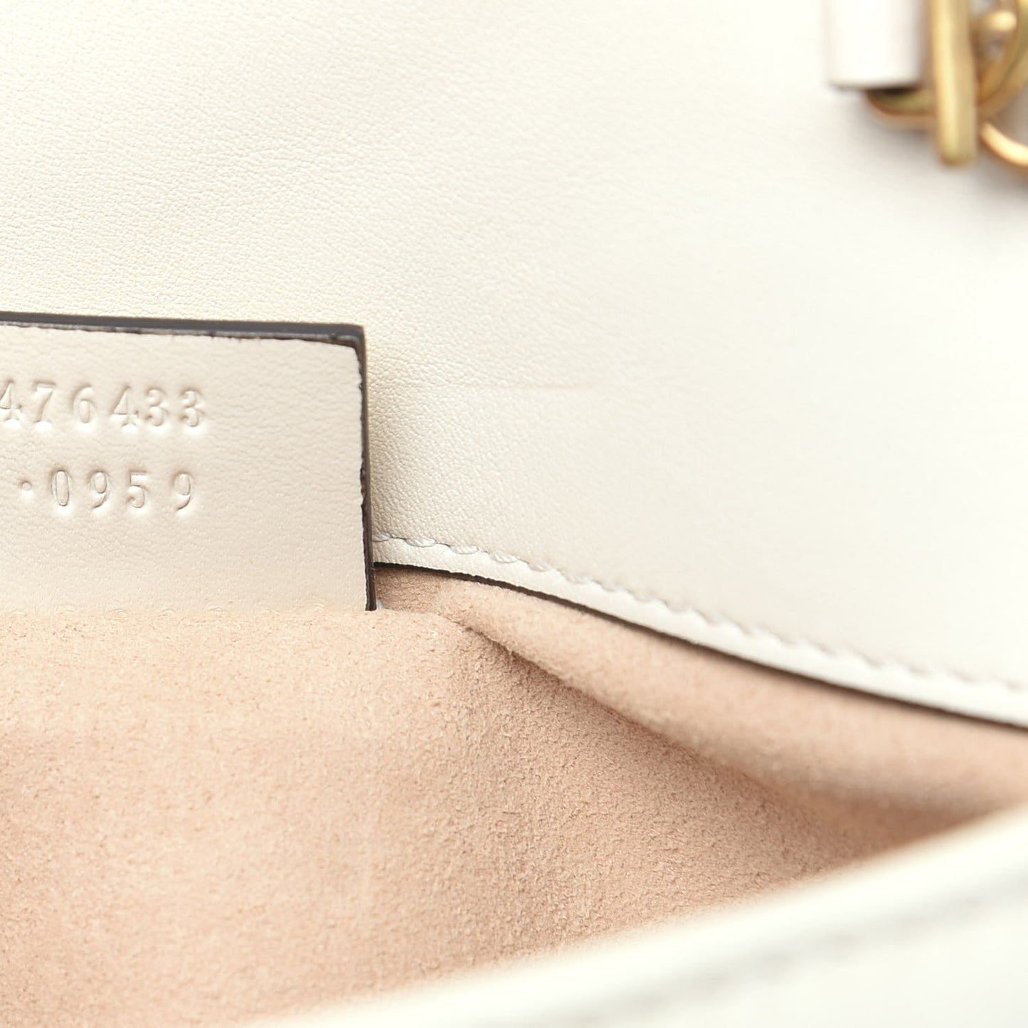 Calfskin Matelasse Super Mini GG Marmont Shoulder Bag White