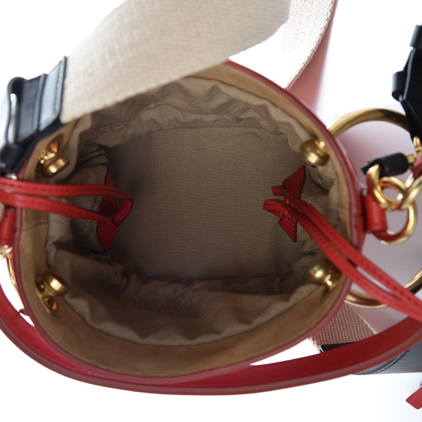 Smooth Calfskin Mini Roy Bucket Bag Plaid Red