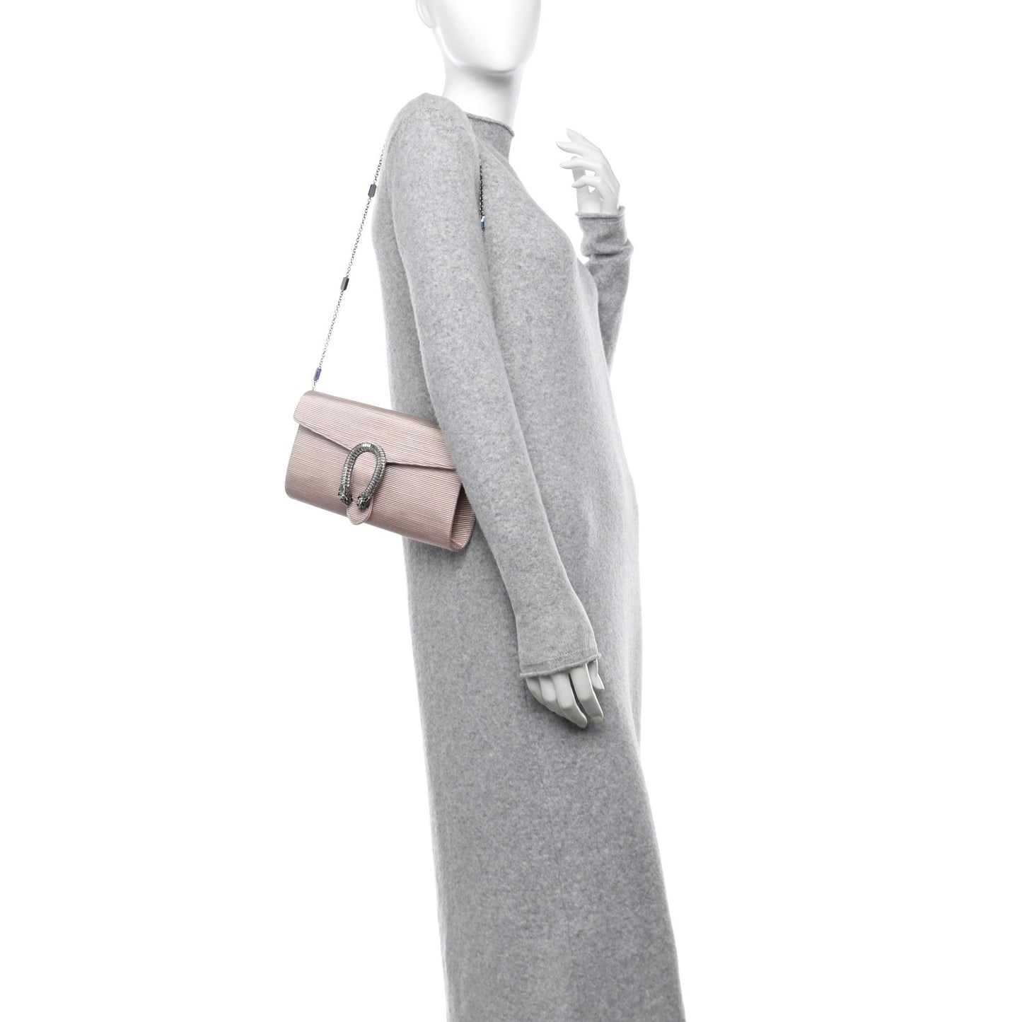 Grosgrain Satin Small Dionysus Shoulder Bag Blush
