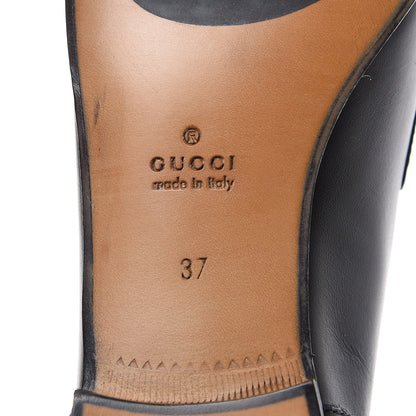 Gucci Calfskin Womens Jordaan Loafers 37 Black 6 of 9