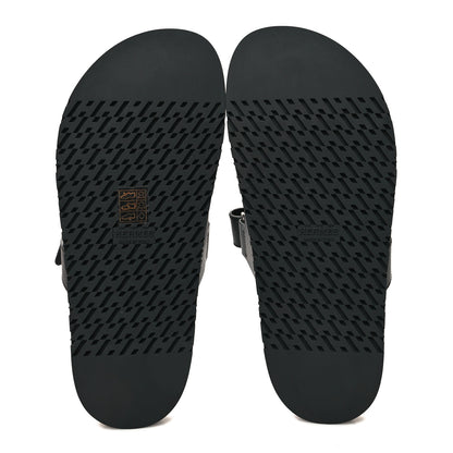 Hermes Calfskin Womens Chypre Sandals 39 Black 5 of 9