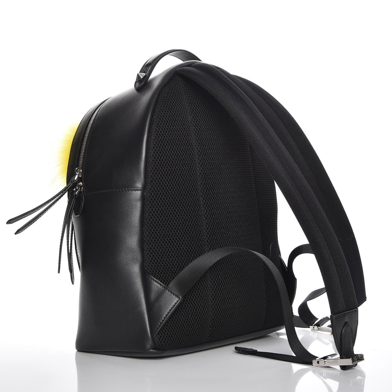 Fendi Vitello Dolce Fox Elaphe Ayers Hypnoteyes Large Backpack Black Giallo Multicolor 3 of 8