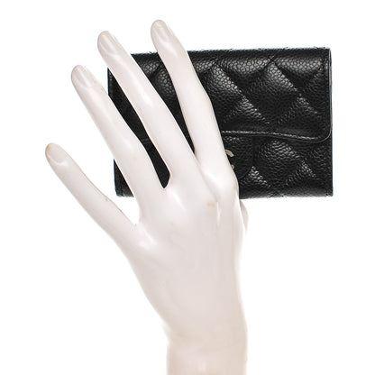 Chanel Caviar Quilted Flap Card Holder Black 2 of 8