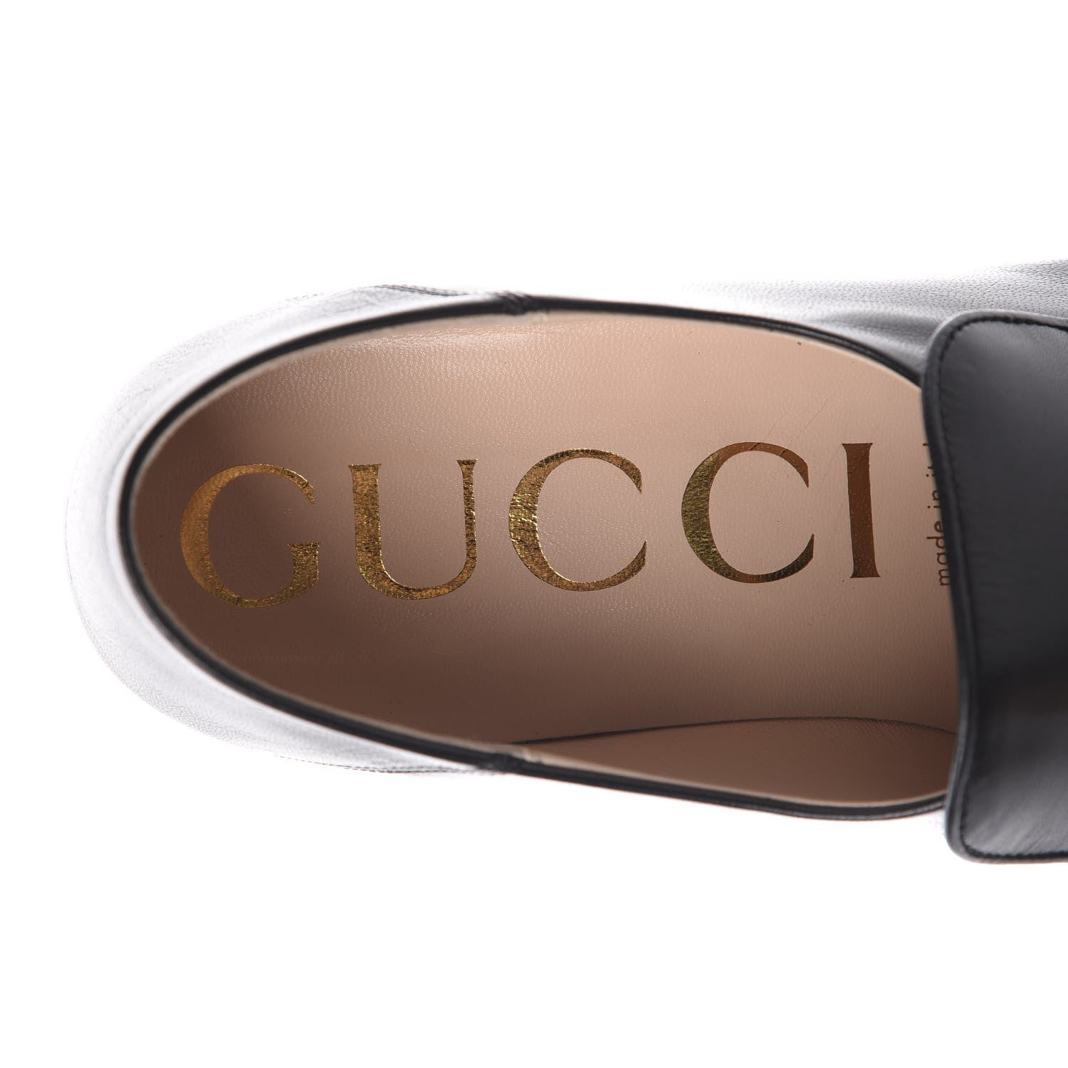 Gucci Goatskin Crystal Womens Horsebit Loafers 38.5 Black 8 of 10