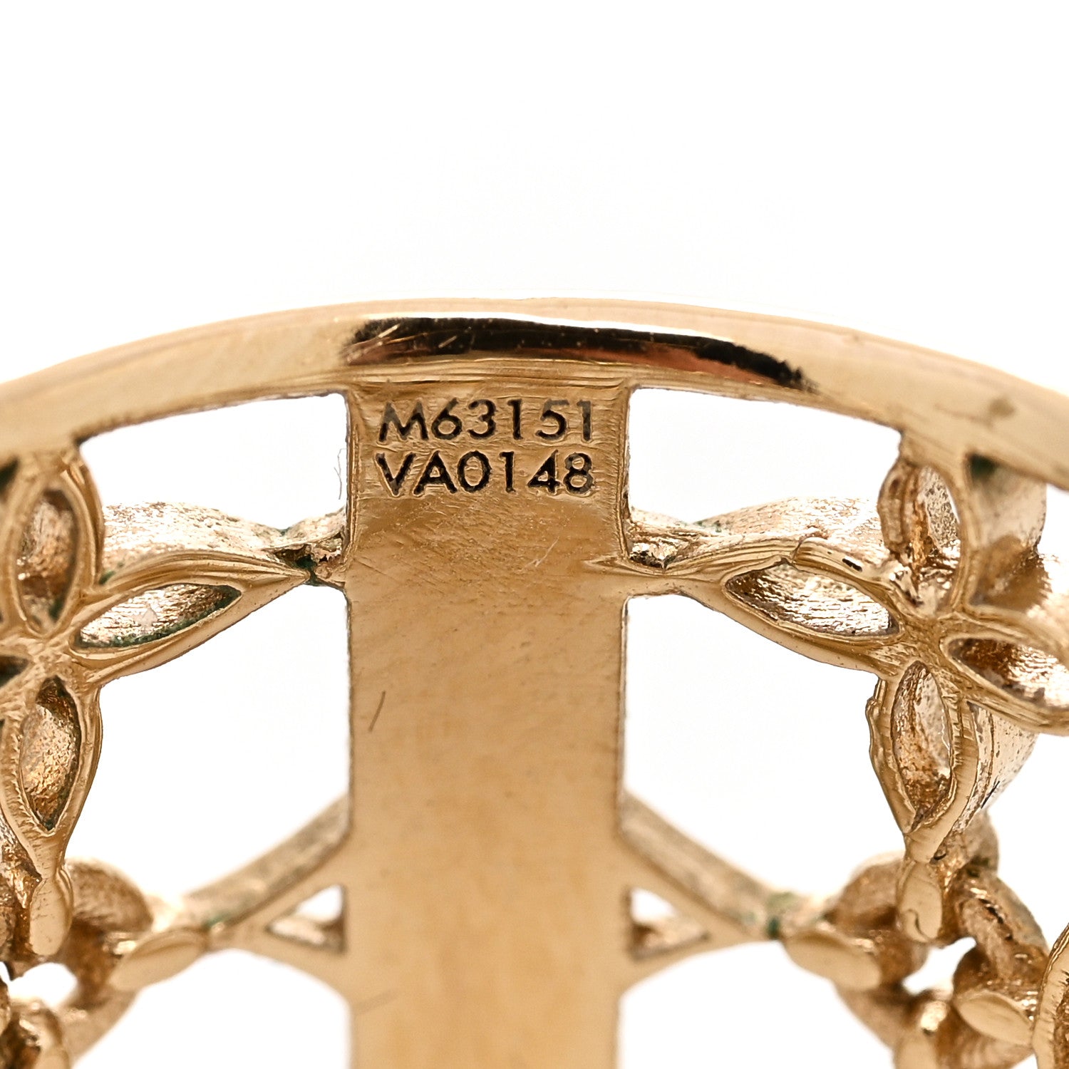 Louis Vuitton Filigram Ring M 54 6.75 Gold 4 of 5