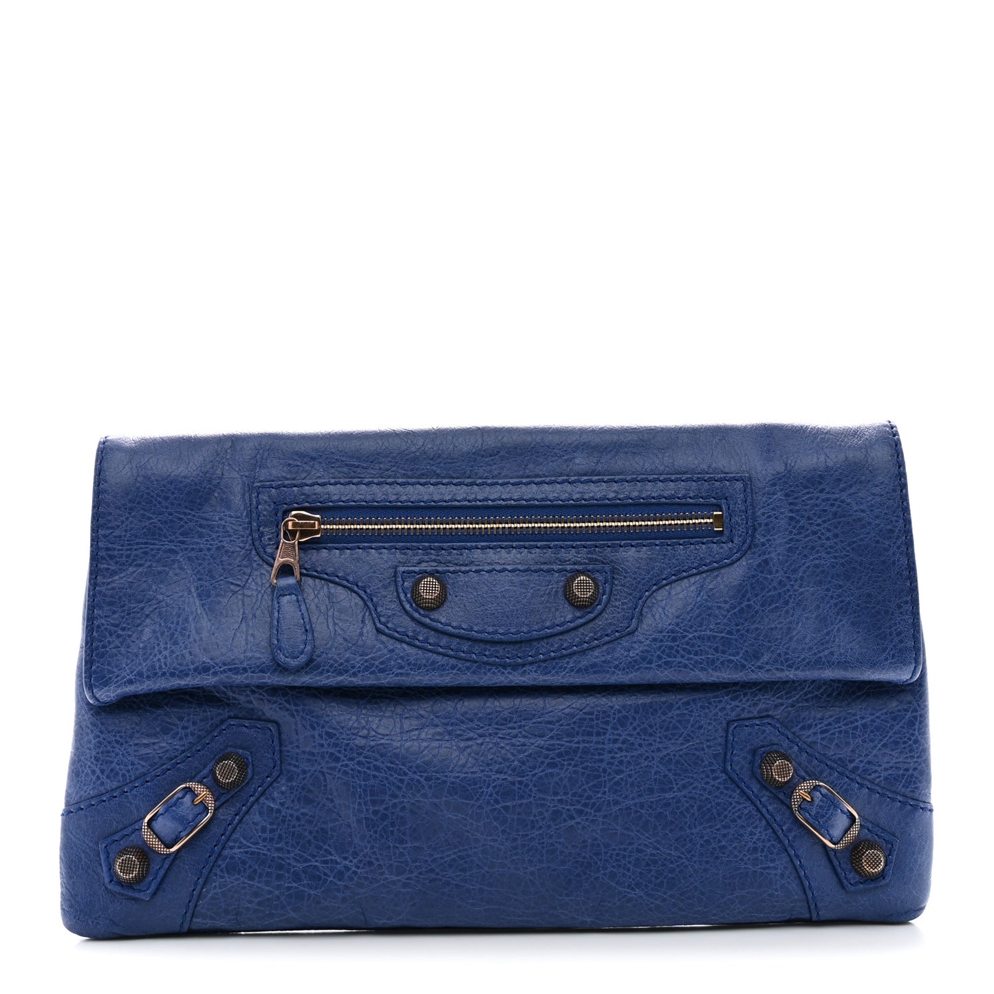 Agneau Giant 12 Rose Gold Hardware Envelope Clutch Bleuette