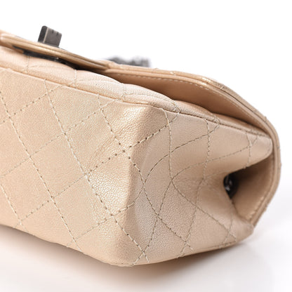Chanel Metallic Sheepskin Quilted 2.55 Reissue Mini Flap Beige 7 of 11