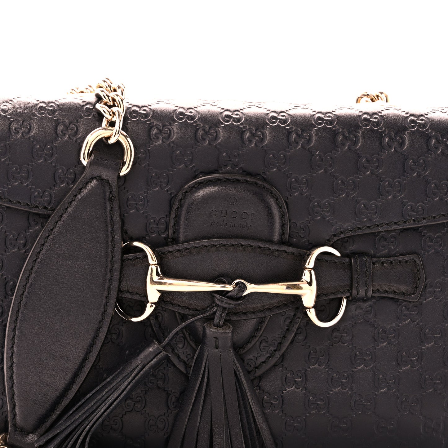 Microguccissima Mini Emily Chain Shoulder Bag Blue
