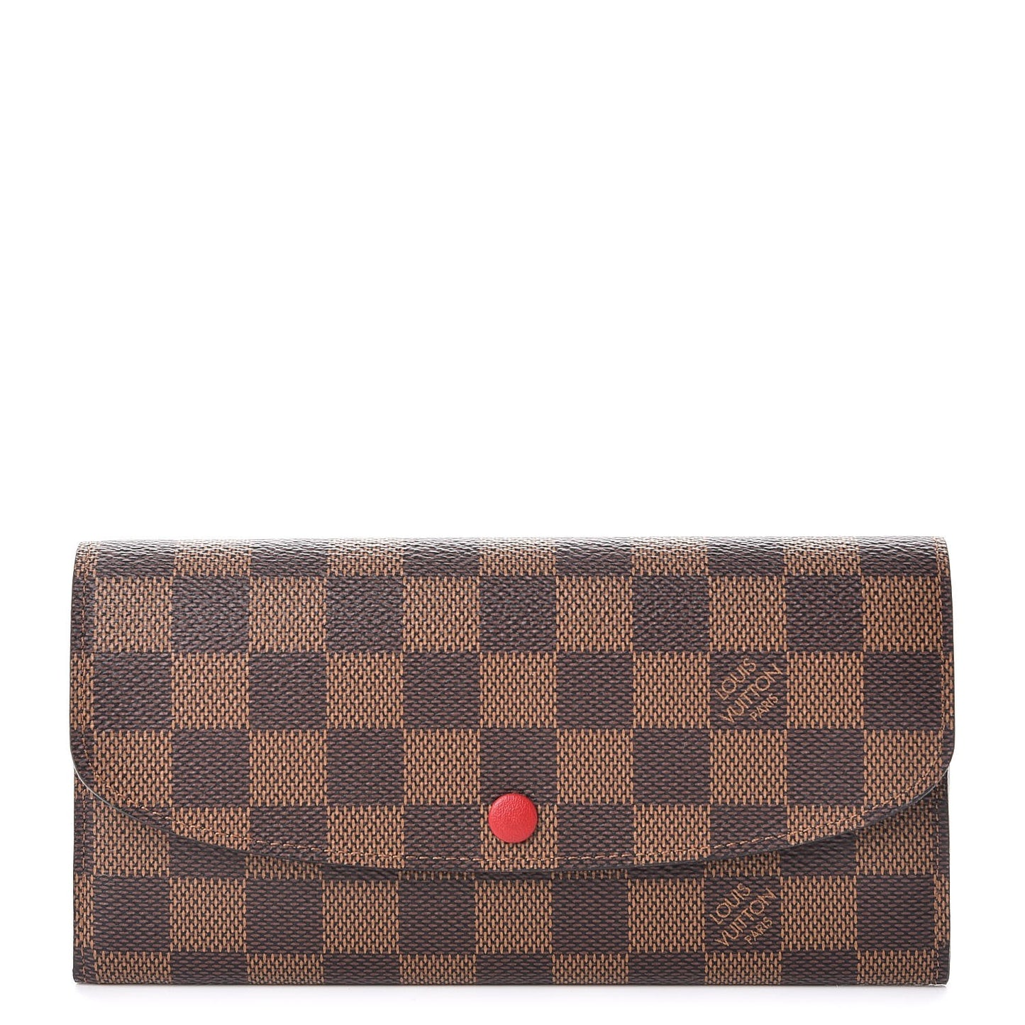 Damier Ebene Emilie Wallet Red