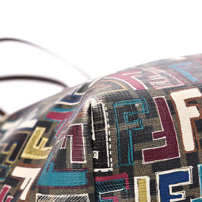 Fendi Zucca Spalmati Vitello FF Multicolor Medium Roll Tote Tobacco Multicolor Marrone 8 of 14