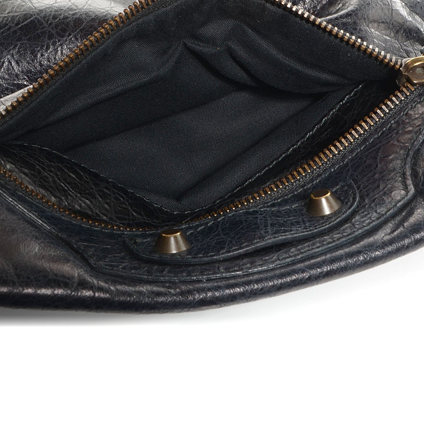Agneau Classic Hardware Envelope Clutch Black