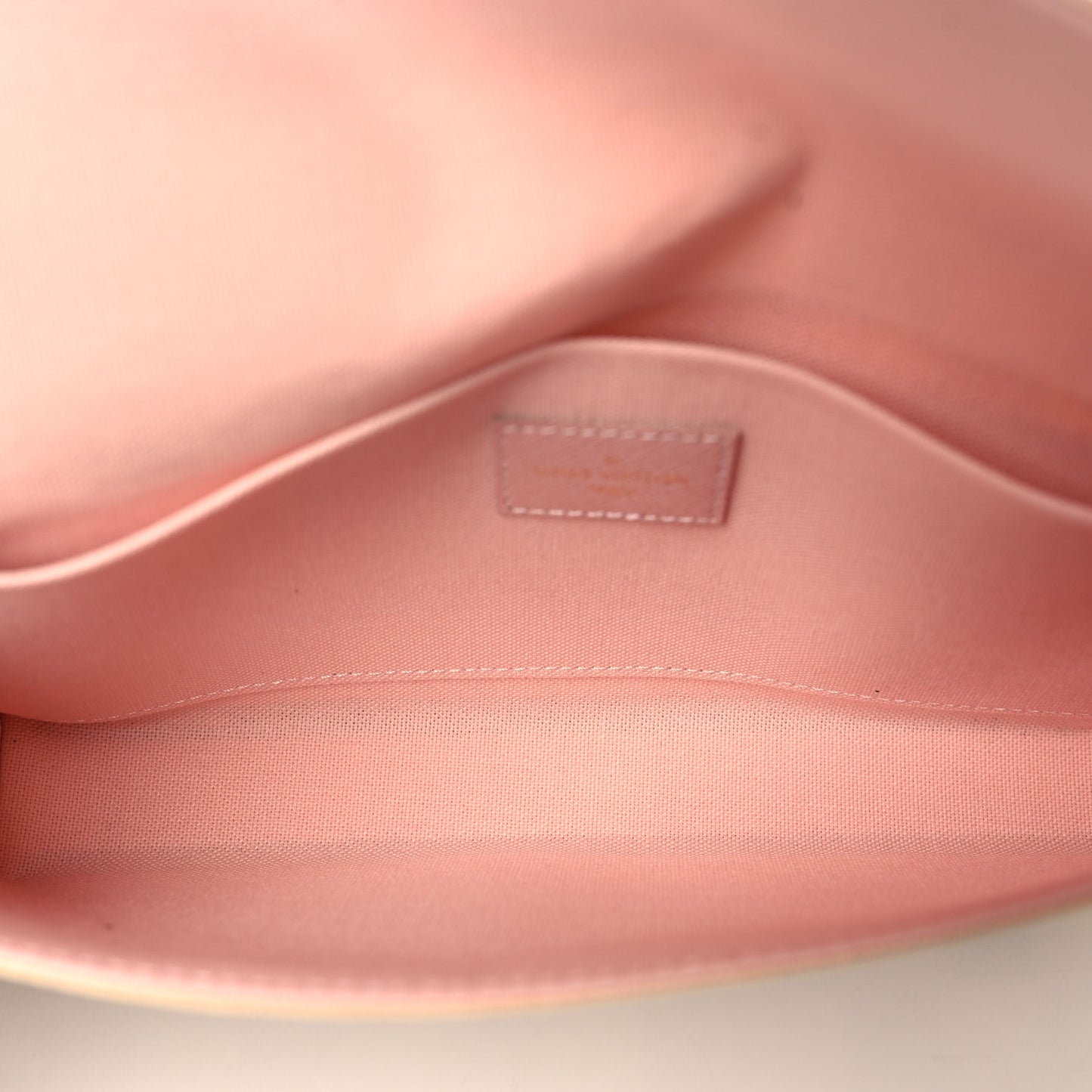 Damier Azur Pochette Felicie Chain Wallet Rose Ballerine