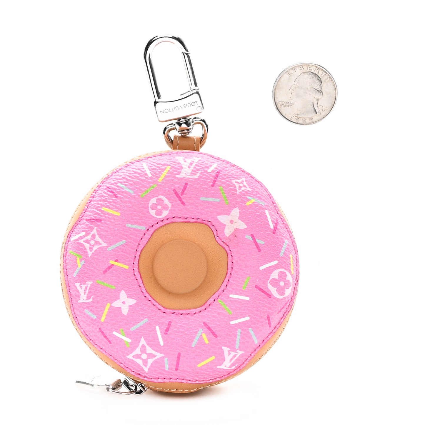 LV Donut Bag Charm Key Holder Pink