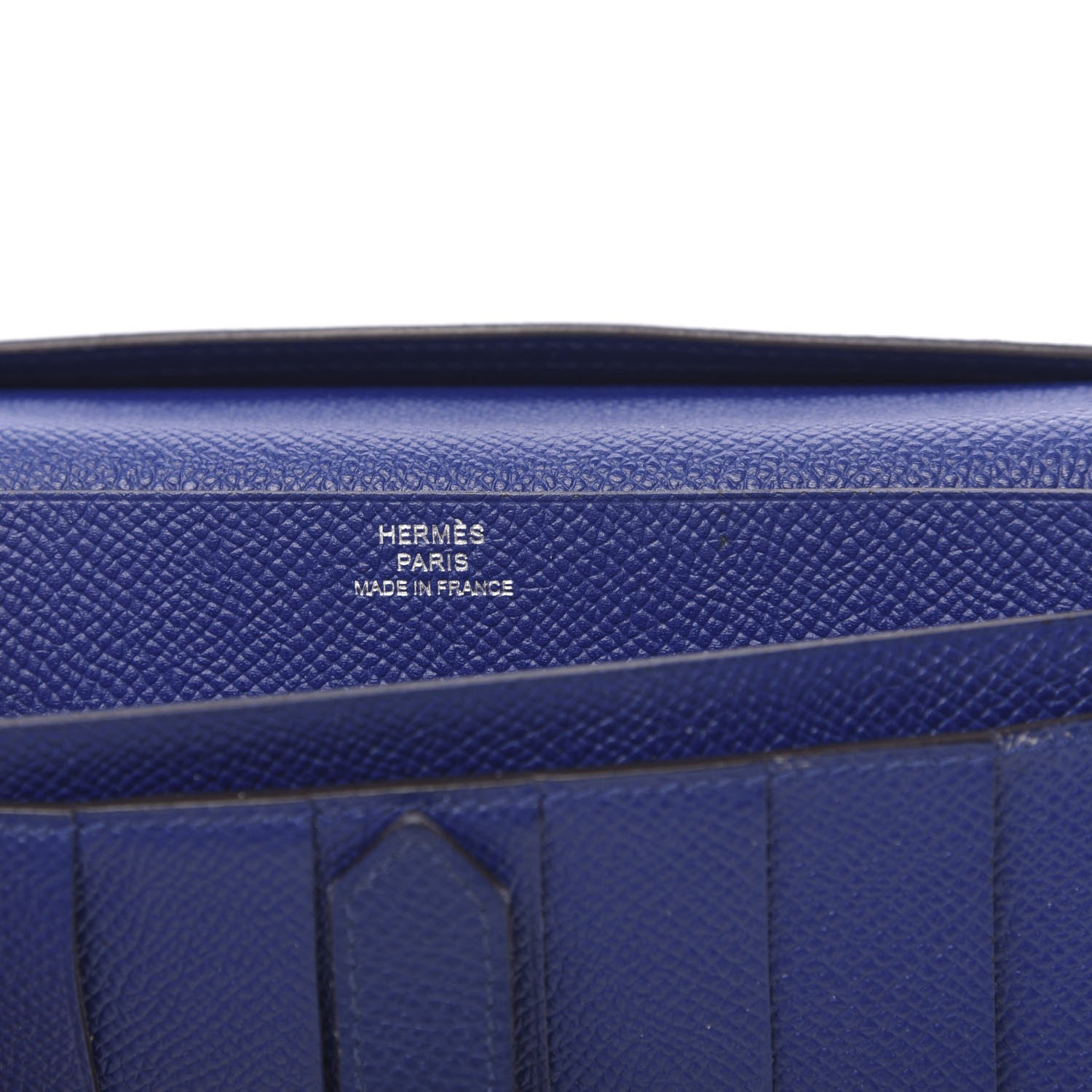Hermes Epsom Bearn Gusset Wallet Bleu Electrique 6 of 9