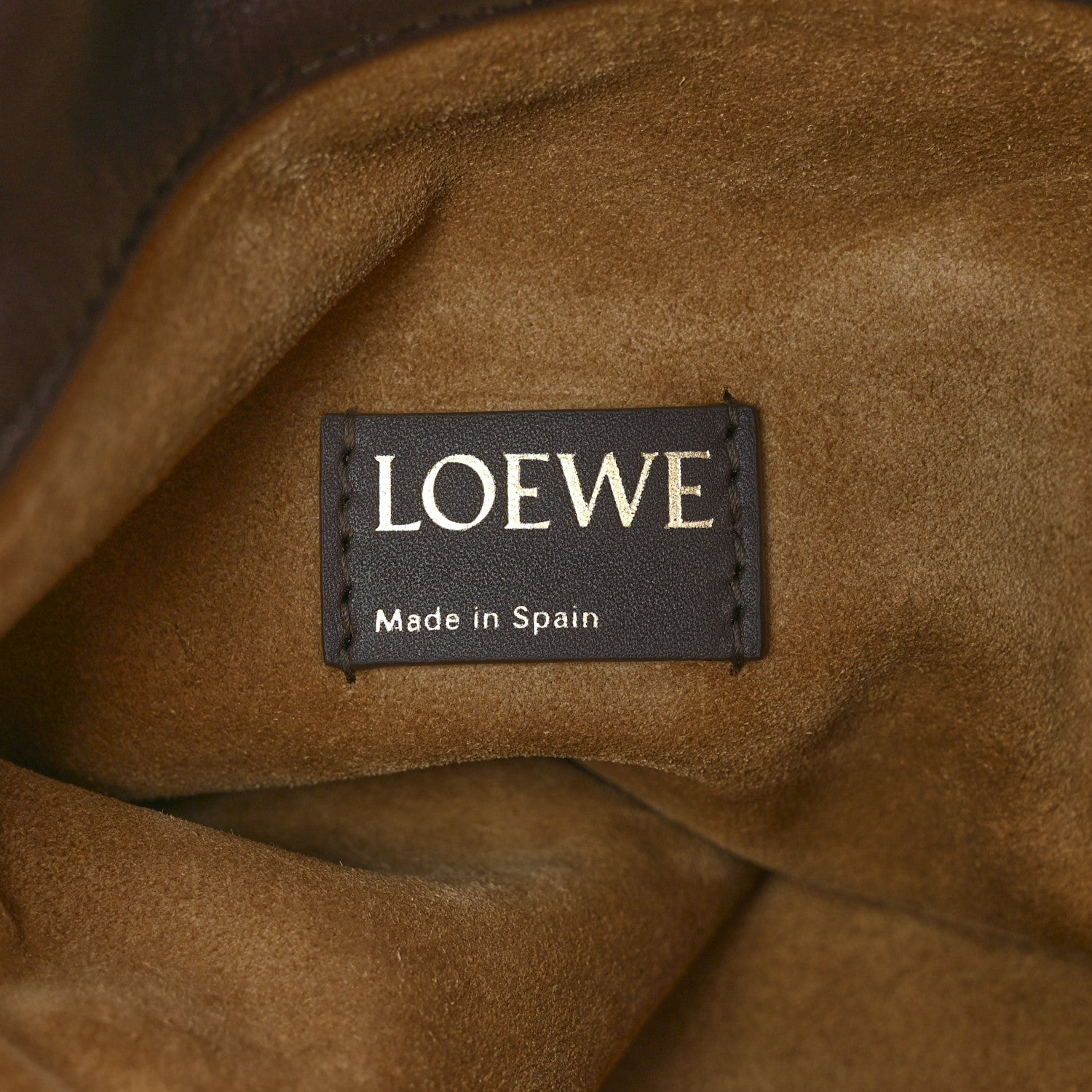 Loewe Mellow Nappa Lambskin Flamenco Tote Bag Black Dark Chestnut 6 of 10