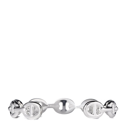 Hermes Sterling Silver MM Chaine d'Ancre Enchainee Cuff Bracelet LG 3 of 5