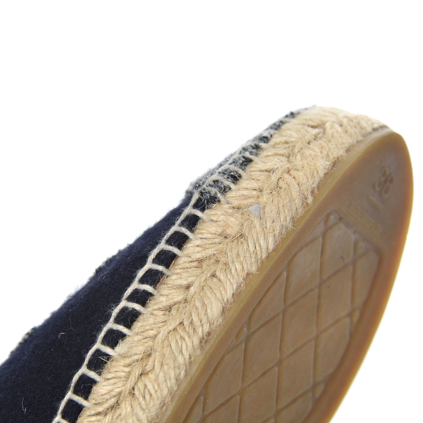 Velvet Tweed CC Espadrilles 38 Navy Grey
