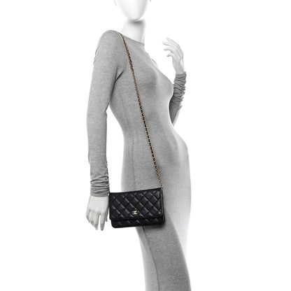 Chanel Caviar Quilted Wallet on Chain WOC Black 2 of 11